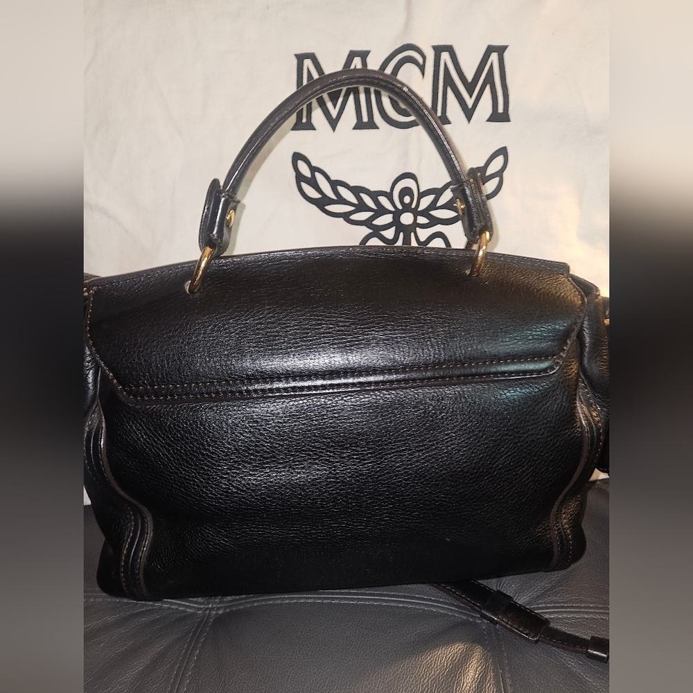 MCM 2 Way Leather Satchel - Picture 8 of 8